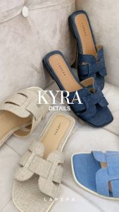 LAPEPA KYRA Sandal Slop Wanita Kekinian Sendal Hak Datar Cewek Sendal Flat Casual Terbaru