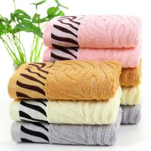 1/4/6pcs Bamboo Towels Fiber Tiger Pattern Towels Quick-Dry Absorbent Non-Fading Towel For Bathroom Barber Shop School Daily Use