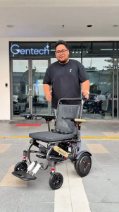 NEW Electric Wheelchair Lightweight 17KG GENTECH| Kerusi Roda Elektrik Ringan | Motorized Wheelchair