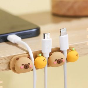 Cute Capybara Desktop Cable Organizer: A Must-Have for Managing Phone Charging Cables and Data Cables—Cable Clip Holder