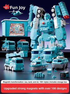 FUZAO | Magnetic Robot Transforming Toy Car for Boys 3-6 Years Old