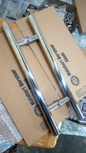 Handle pintu rumah baut tembus  panjang 33 cm 45 cm 60 cm/Gagang pintu baut tembus Full stainless/Tarikan pintu rumah minimalis baut tembus/Handle pintu rumah baut tembus satu set/Gagang pintu rumah 2 dua pintu
