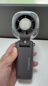 Quạt Phun Sương Cầm Tay Di Động Gió Mạnh Làm Mát Bằng Đá Sạc USB Có Màn Hình Kỹ Thuật Số Có Thể Gập Lại Để Làm Mát Nhanh Chóng