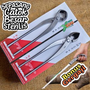 Alat Bonsai Sepasang Catok Besar Ryuga Stenlis 28 cm