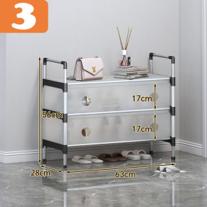 3/4/5/6/7 layers Dustproof Shoe Rack with Cover Storage Rack Stainless Steel Shoe Rack Suitable for Indoor and Outdoor