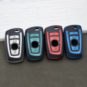 Leather Car Remote Key Case Cover for BMW X1 X3 X4 X5 F10 F15 F16 F20 F30 F18 F25 M3 M4 E34 1 3 5 7 Series Keychain