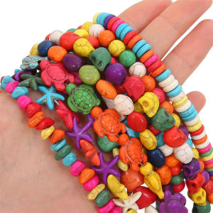1 Strand Colorful Synthetic Stone Beads Many Shapes Loose Beads For Handmade Bracelet Necklace Earring Keychain DIY Craft Jewelry Making Accessories