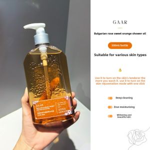 GAAR Bulgarian Rose Sweet Orange Bath Oil 500ml Moisturizing Scented Bath Nourishing Body Cleansing Beauty Skincare Oil