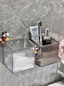 Bathroom Wall Mounted Storage Rack Toiletries Organizer Shelf for Toothbrush Toothpaste Comb Razor Bathroom Accessories Holder