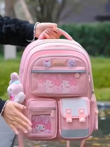 FASHION ACE🔥 Cute Cinnamoroll Backpack for Elementary School Girls 2024 New Style  1st Grade Girls 2nd Grade 3rd to 6th Grade Weight Loss Spine Protection Kuromi Backpack beg sekolah perempuan 书包小学生24070703