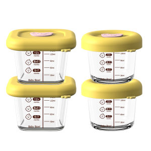 Kids Glass Supplementary Food Box Scale Solid Food Bowl Baby and Infant for Steamed Egg Bowl Cooking Microwaveable Freshness Bowl
