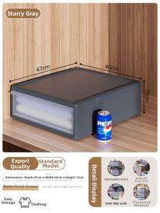 XUNHUAI | Drawer-style Transparent Plastic Storage Box