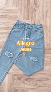 ELYCLOTH | ALLEGRO JEANS | CELANA PANJANG RIPPED JEANS HIGH WAIST WANITA PREMIUM