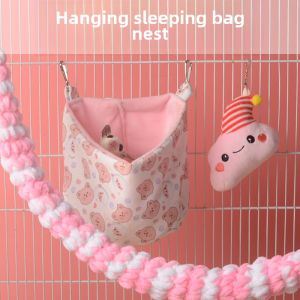 Thin Summer Hamster Hedgehog Warmth Cotton Nest Hanging Cave Pet Supplies for Bristleback And Flower Rat by Midgepossum