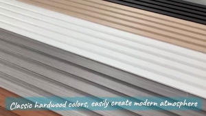 Wood Panel Board Grille Design Fluted PVC TV Background Wall Decor Sticker Wall Panel Home Decoration