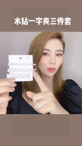 Korean Diamond Hair Clip 🎀 金属水钻发夹闪钻 Klip Rambut Berlian Metalik Korea Gaya Bling Wanita Metal Hair Pin Super Flash Hair Accessories