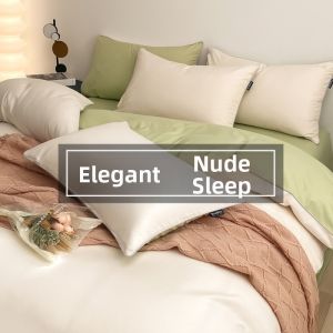 Modern Luxurious Beige Bed Sheet Set 200x230cm
