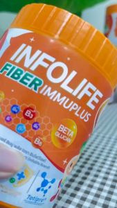 อินโฟว์ไลฟไฟเบอร์อิมมูพลัส+ไฟเบอร์แอลไลซีน+โพรไบโอติกส์+แคลเซียมใส แก้ท้องผูก กินเก่งเสริมภูมิ เพิ่มสูง สำหรับเด็กส่งฟรี