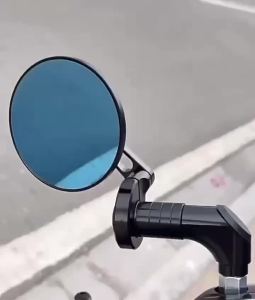 For Vespa Primavera Sprint 125 150 LX150 GTS GTV 250 300 Rearview Side Mirrors Motorcycle CNC Blue Glass Scooter Round Mirrors Accessories
