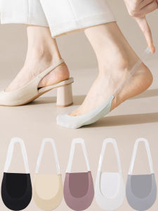 5 คู่ถุงเท้าผู้หญิง Ultrathin Breathable ที่มองไม่เห็นครึ่งฟุตไม่มีแสดง Low Cut ถุงเท้าเรือที่มองไม่เห็น Ice Skil ถุงเท้าสุภาพสตรี Sokken