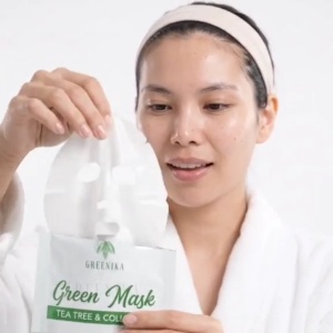 [ BUY 1 TAKE 1 TEA TREE BEAUTY MASK ] Greenika Tea Tree and Collagen Face Sheet Mask – For Anti Acne Breakouts + Collagen Firming Blackheads Remover Mask for Face Skin Care Collagen Firming Sleeping Mask Acne Sleeping Mask Anti Acne