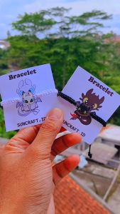 (BISA COD) Gelang Couple Magnet Night Fury & Light Fury Tali Anyam Rajut Aesthetic