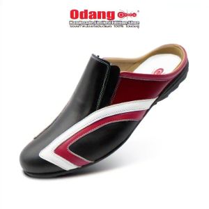 รองเท้าหนังแท้แฮนด์เมด ของแท้ 100% โอแดงชู รหัสสินค้า A02 เปิดส้น ทรงสปอร์ต, สี: ดำ แดง, ขาว