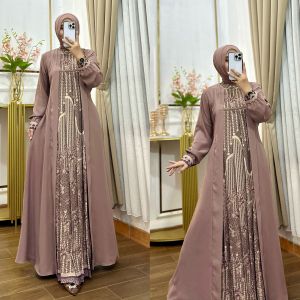 27gadih gamis zhafrana dress kekinian 2025 motif simpel kekinian 2025