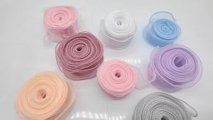 1 Cuộn 10 Thước Ruy Băng Voan Đuôi Cá Sóng Cạnh Rộng 4cm Cho Đồ Thủ Công DIY Bó Hoa Đóng Gói Quà Tặng Trang Trí Polyester
