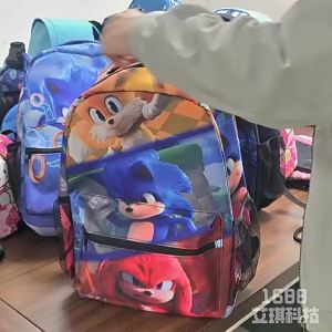 New Cartoon Animation Backpack 3D Digital Full Print Backpack Elementary and Middle School Student Schoolbags Cartoon Childrens Backpack