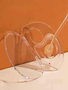 Foldable Acrylic Foundation Palette Portable Makeup Artist Professional Dish Color Correction Stick Beauty Makeup Tool