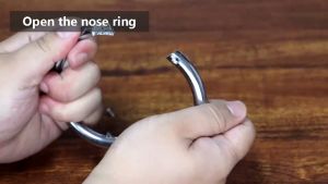 3.9In Stainless Steel Cattle Nose Ring Big Traction Ring for Bull Cow Bovine