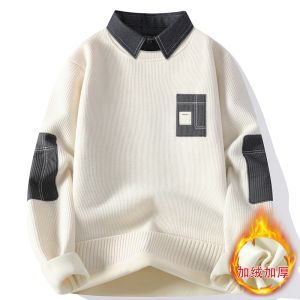 Áo Nỉ Dày Dặn Có Cổ Áo Sơ Mi Áo Khoác Ngoài Mùa Đông Cho Nam Áo Khoác Ngoài Mùa Thu Đông Thường Ngày Áo Khoác Ngoài Thường Ngày