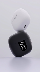 [Robot] รุ่น GT2S หูฟังบลูทูธ หูฟังบลูทูธไร้สายจอ LED เสียงเบสแน่น ลดเสียงรบกวน บลูทูธ 5.4 หูฟังกึ่งอินเอีย แบตอึด