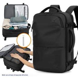 Ba Lô Du Lịch Chân Không Có Thể Mở Rộng 47L Hai Ngăn Dành Cho Cả Nam Và Nữ Có Bơm Tương Thích Với Laptop Di Động Được Phép Mang Lên Máy Bay Chất Liệu Nylon