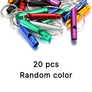 5/10/20Pcs Mini Outdoor Survival Emergency Whistle Keychain Aluminum Pets Sports Camping Hiking Boating Hunting Travel Safety