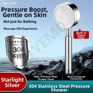 YEMO | High-Pressure Universal Stainless Steel Shower Head