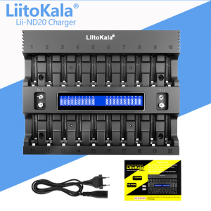 LiitoKala Lii-ND20 20-Slot Battery Charger for 1.2V Ni-MH AA AAA - Suitable for No.5 And No.7 Size Batteries