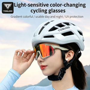 TOSUOD | TOSUOD Polarized Photochromic Cycling Sunglasses UV400 Windproof Sports Eyewear for MTB Road Bike Driving Golf Running Men Women