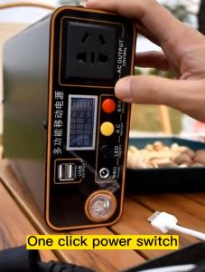 Outdoor 96000mAh 300W Solar Generator Multi-Function Portable Big Capacity Power Station With 30W Charging Board 220V Heavy Duty Power Bank Support AC/DC/USB Output Portable Generator Auto Travel Home Emergency Power Supply