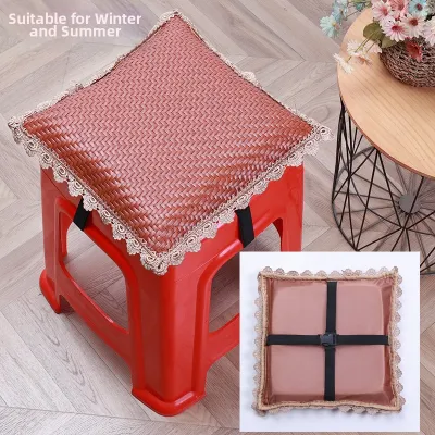 Breathable Double-Sided Bamboo Seat Cushion Office Chair Pad Cooling Mat Workbench Pad Comfortable Sitting Pad Modern Style