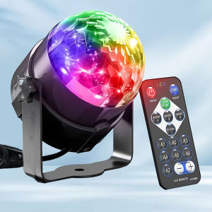 1pc RGB Disco Ball Light - 7 Modes Color-Changing LED USB-Powered with Remote Control - for Home Party Karaoke Wedding