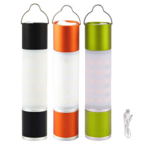 จัดส่งในประเทศไทยLED Camping Lantern USB แบบชาร์จไฟได้และแบตเตอรี่ที่ใช้พลังงานจากเต็นท์ไฟคบเพลิงที่พับเก็บได้สำหรับการเดินป่าแคมป์ปิ้ง