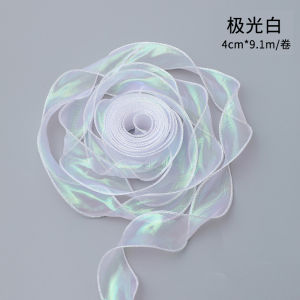 ริบบิ้นผีเสื้อ DIY ริบบิ้นผีเสื้อสไตล์เกาหลีสีชมพู วัสดุสำหรับทำผม เครื่องประดับผมสไตล์เกาหลี ริบบิ้นผีเสื้อสีสันสดใส