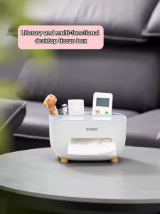 Ecoco Minimalist Multi-functional Tissue Paper Box Remote Control Holder Tissue Paper Box Rainbow Culture