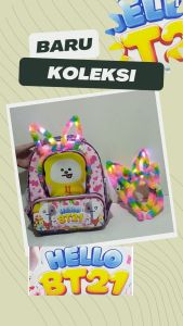 Tas Ransel Mini Anak Perempuan Karakter BT21: Tas Sekolah PAUD/TK dan Ngaji Terbaru