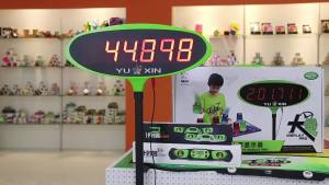 <1207> Yuxin Rubiks Cube Timer Black yuxin Timer Stacking Cups Timer Professional Comition