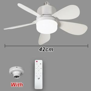 Ceiling Fan with Light With Remote 3 Speed Adjustable 3 Color Lights Timer Setting E27Ceiling Fan Lights Bedroom Kitchen Garage