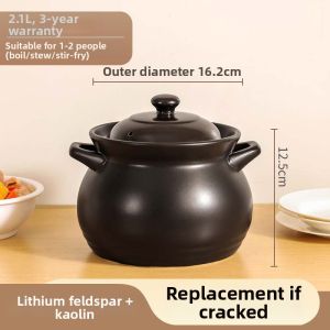 Durable Crack-Resistant Soup Pot for Stew & Herbal Cooking at Home and Business