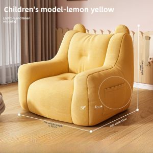 Childrens Sofa Baby Small Couch Infant Cute Cartoon Reading Seat Boy Lazy Bean Bag Sofa Chair Modern Simple Style Fabric